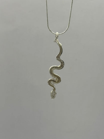 Snake Necklace, Handcrafted Pendant in 925 Sterling Silver, Jewelry for Reptile Lovers, Made in USA