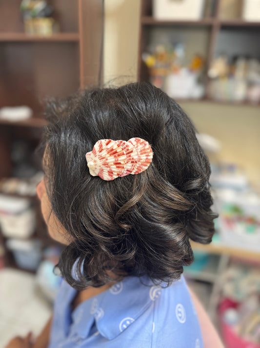 Pink Striped Conch Hair Pin