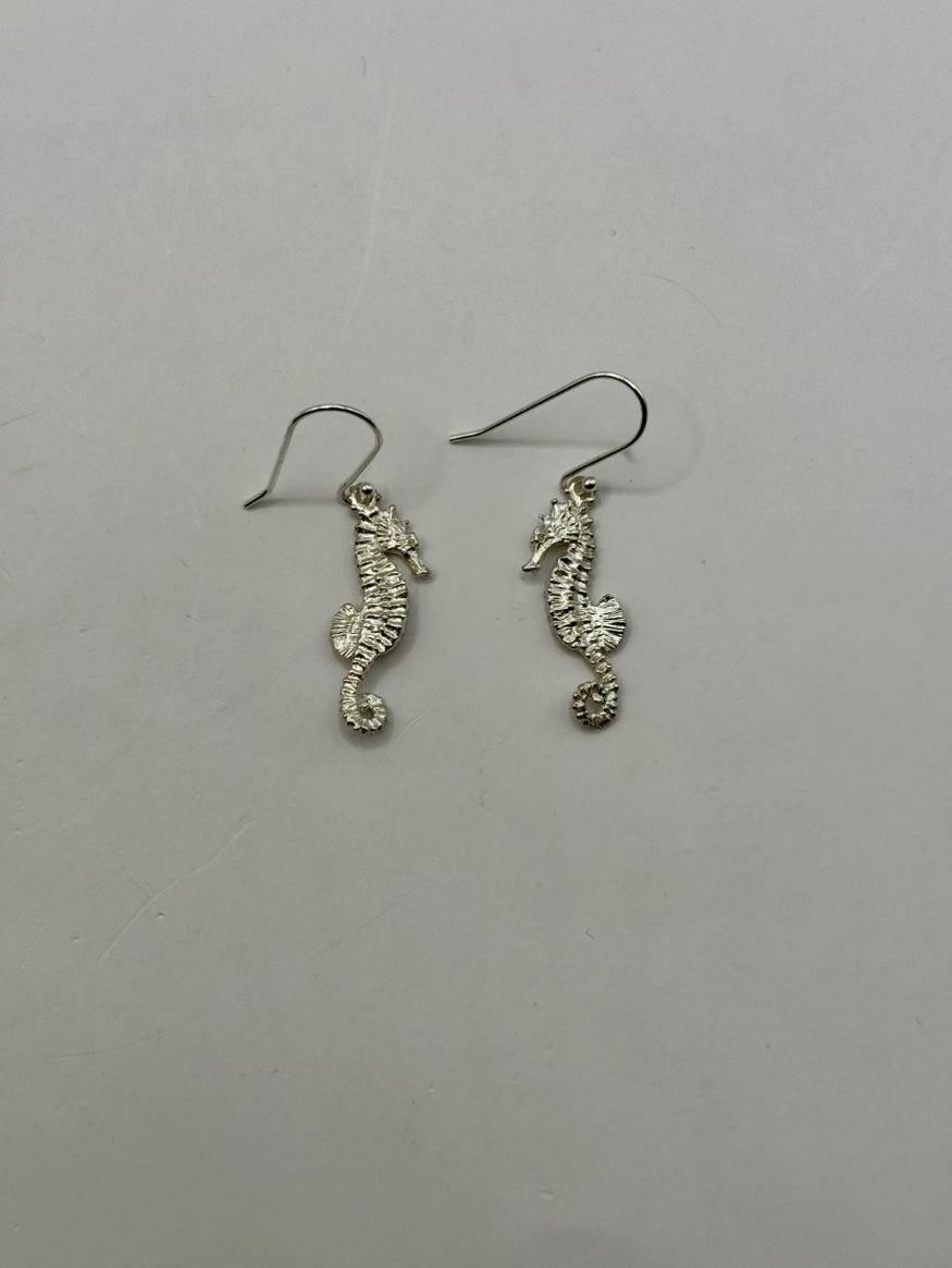 Sea Horse Earrings, 925 sterling silver