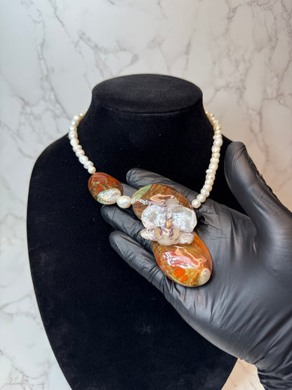 Lilia Real Starfish & Preserved Flower Necklace| Handmade Ocean & Botanical Jewelry