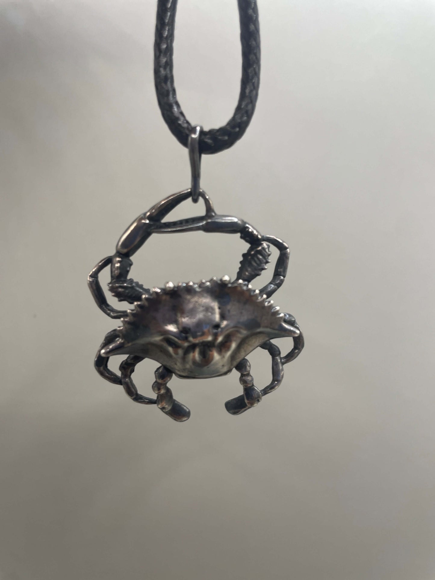 Atlantic Blue Crab Necklace, 925 Sterling Silver