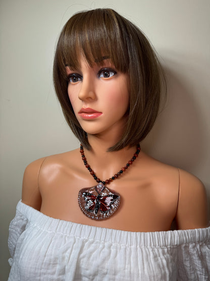 First Flight Natural Seashell Butterfly Necklace | Handmade Coastal Jewelry | UV Resin Ocean Art