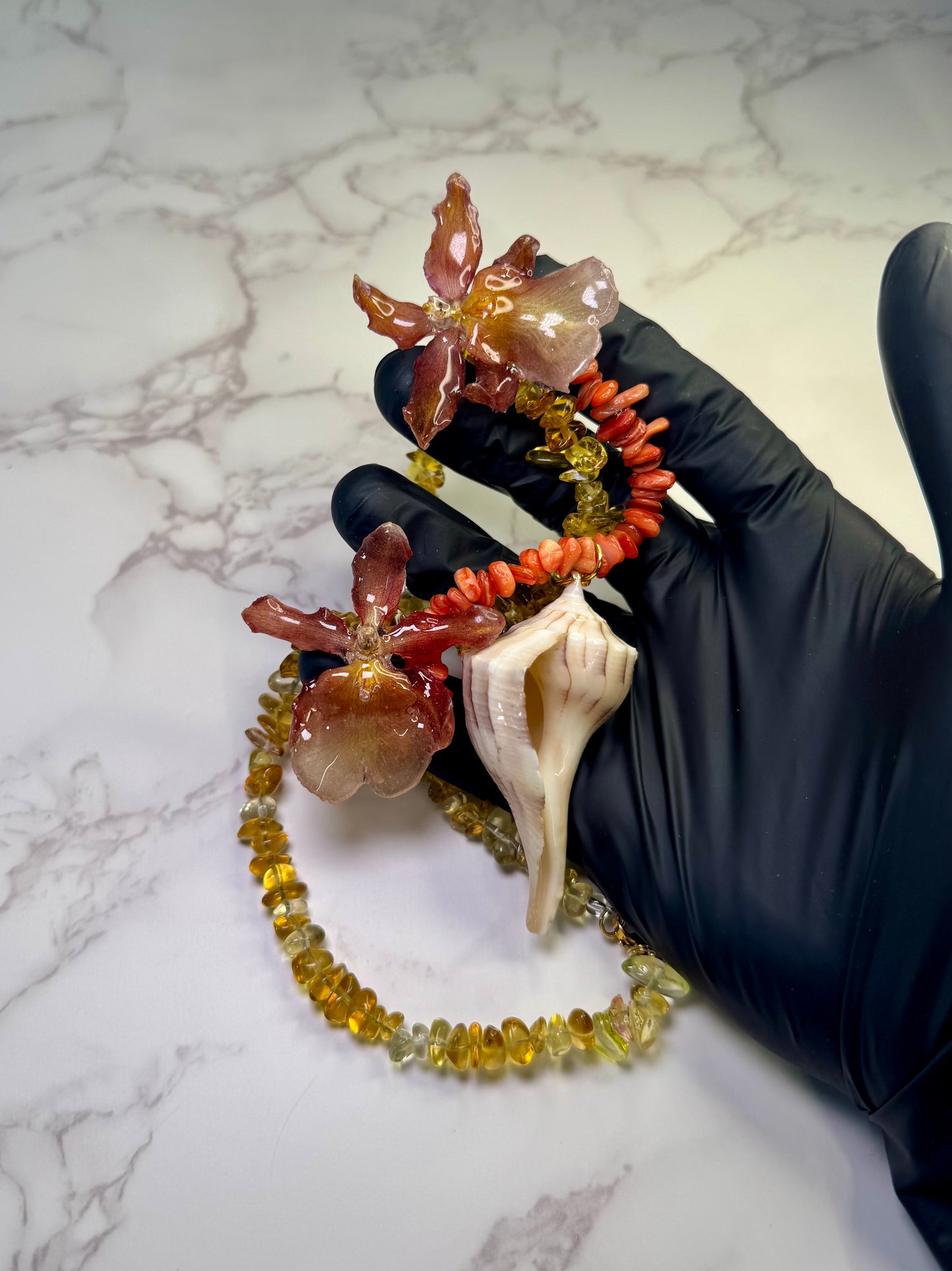 The Sunset Symphony – Conch & Cattleya Harmony