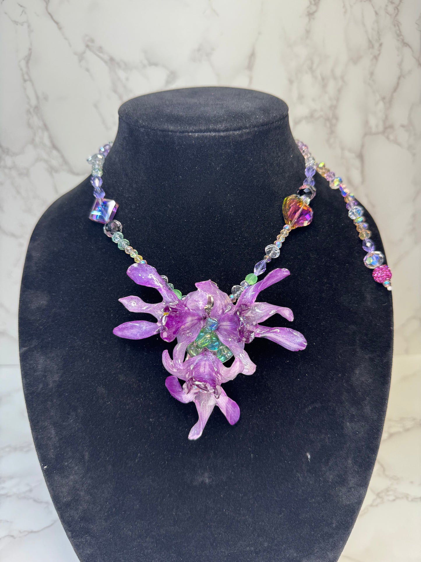 Ana Real Preserved Flower Necklace & Hair Clip | Handmade Botanical Jewelry | Multifunctional Floral Art