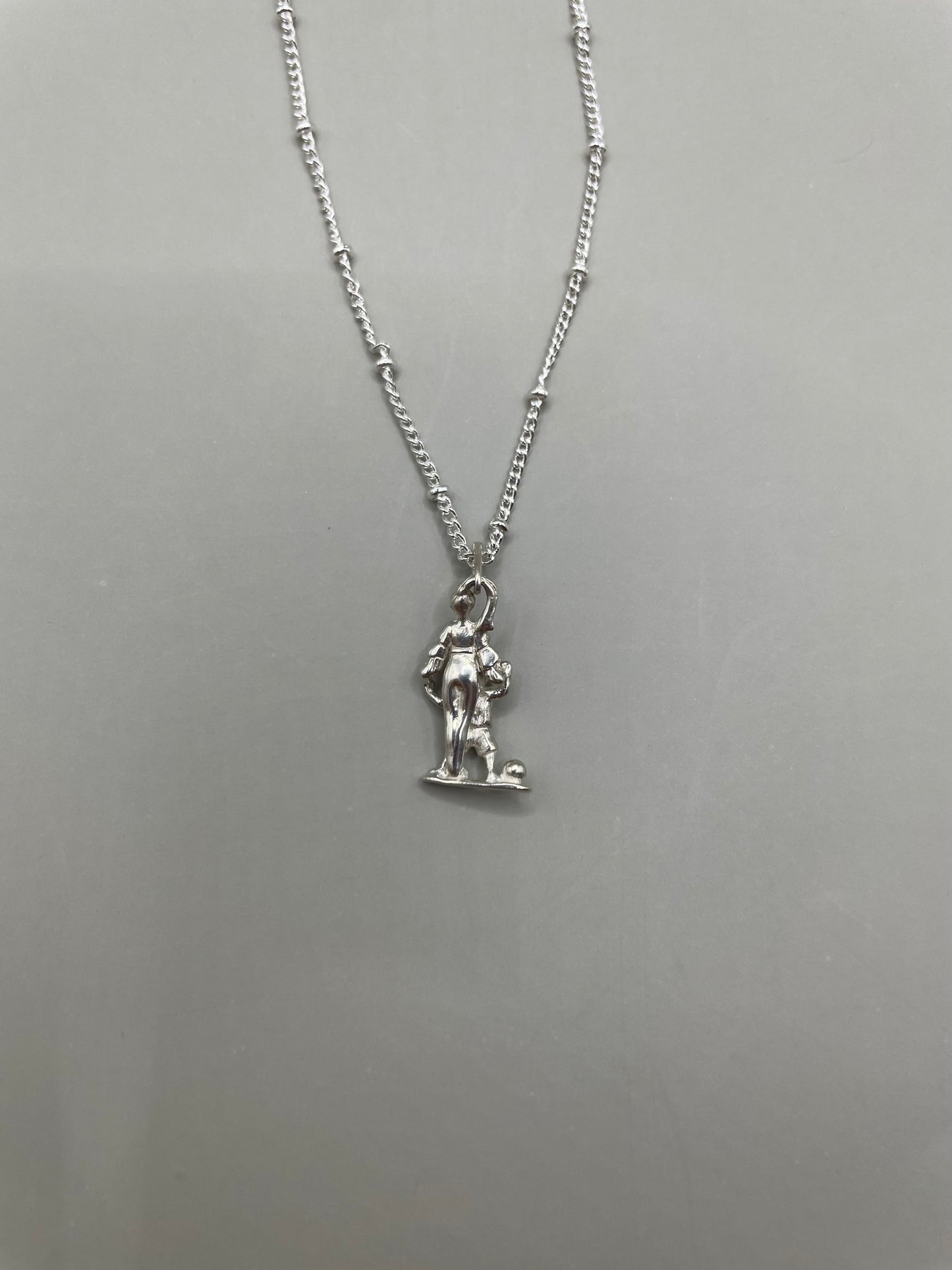 Mom and son  Necklace #1, 925 Sterling Silver