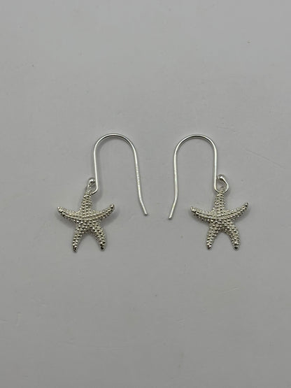 Starfish Earrings, 925 Silver