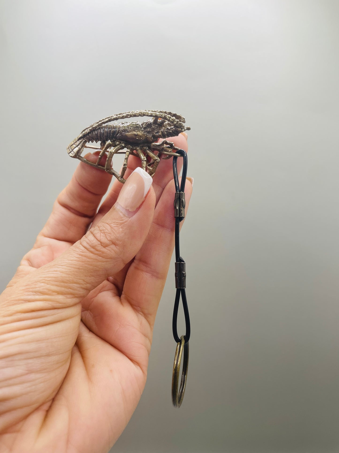 Lobster Keychain, Brass