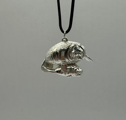 Manatee Necklace, 925 Sterling silver