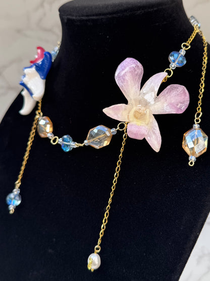Orchid Seashell Harmony Necklace