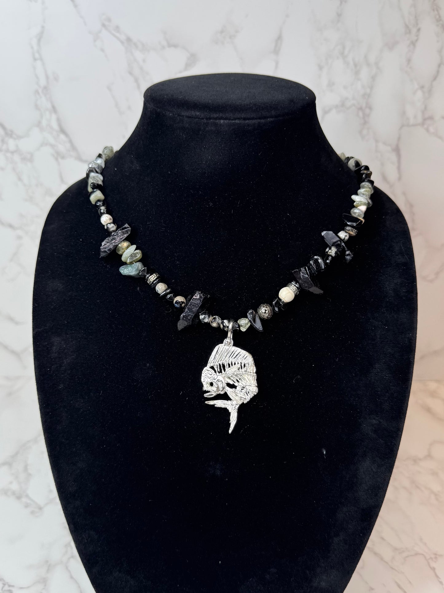 Mahi Mahi 925 Sterling Silver Hand Made Necklace | One-of-a-Kind Coastal Art