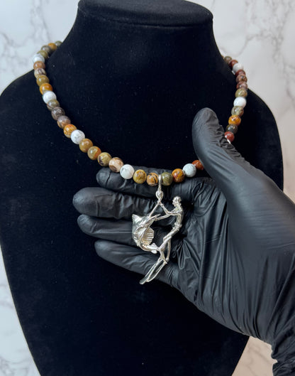 Swordfish Diver 925 Sterling Silver Hand Made Necklace | One-of-a-Kind Coastal Art