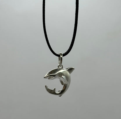 Mini Great White Shark Handmade Pendant Necklace Crafted in 925 Sterling Silver Shark Jewelry Gifts for Men Women Shark Lovers