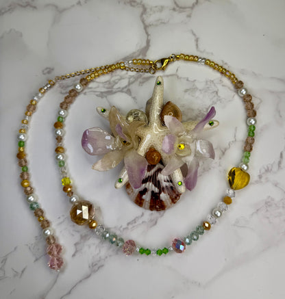 Olivia Real Starfish & Preserved Flower Necklace | Convertible Hair Clip | Handmade Ocean & Botanical Jewelry