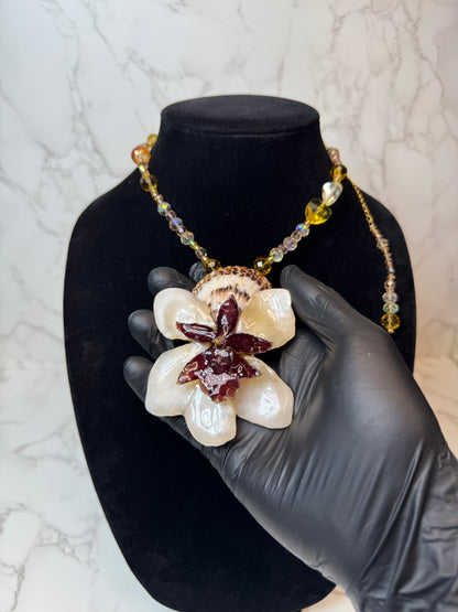 Rosalie Real Starfish & Preserved Flower Necklace| Handmade Ocean & Botanical Jewelry