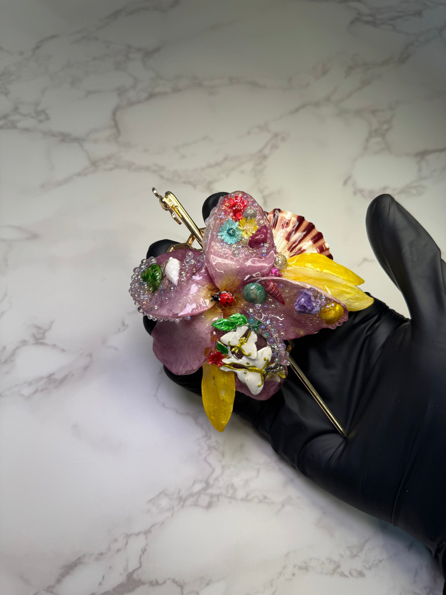 Orquilla Para pelo, The Coral Bloom – Ocean Petal Hairpin