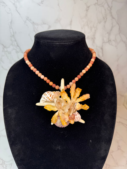 Cleo Real Starfish & Preserved Flower Necklace| Handmade Ocean & Botanical Jewelry