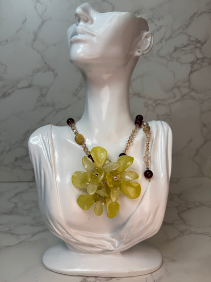 Eloisa Real Preserved Flower Necklace & Hair Clip | Handmade Botanical Jewelry | Multifunctional Floral Art