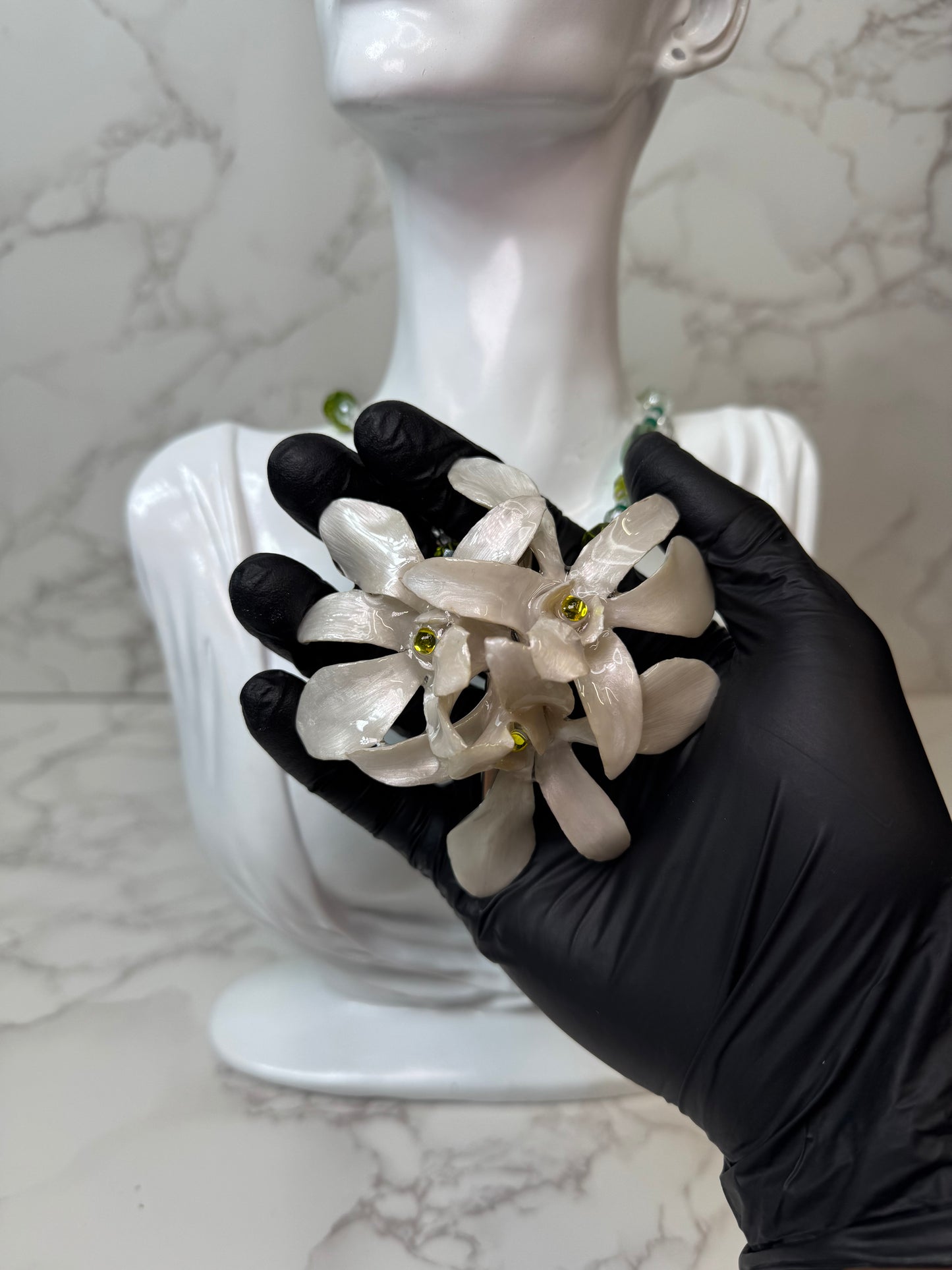 Winter Real Preserved Flower Necklace & Hair Clip | Handmade Botanical Jewelry | Multifunctional Floral Art