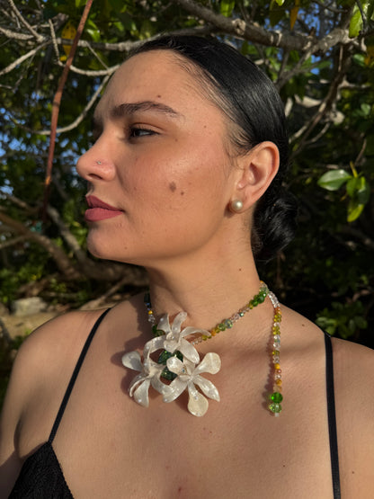 Ivory Orchid Sunrise Necklace