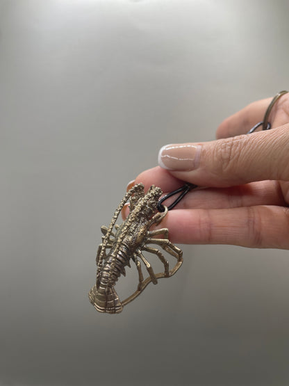 Lobster Keychain, Brass