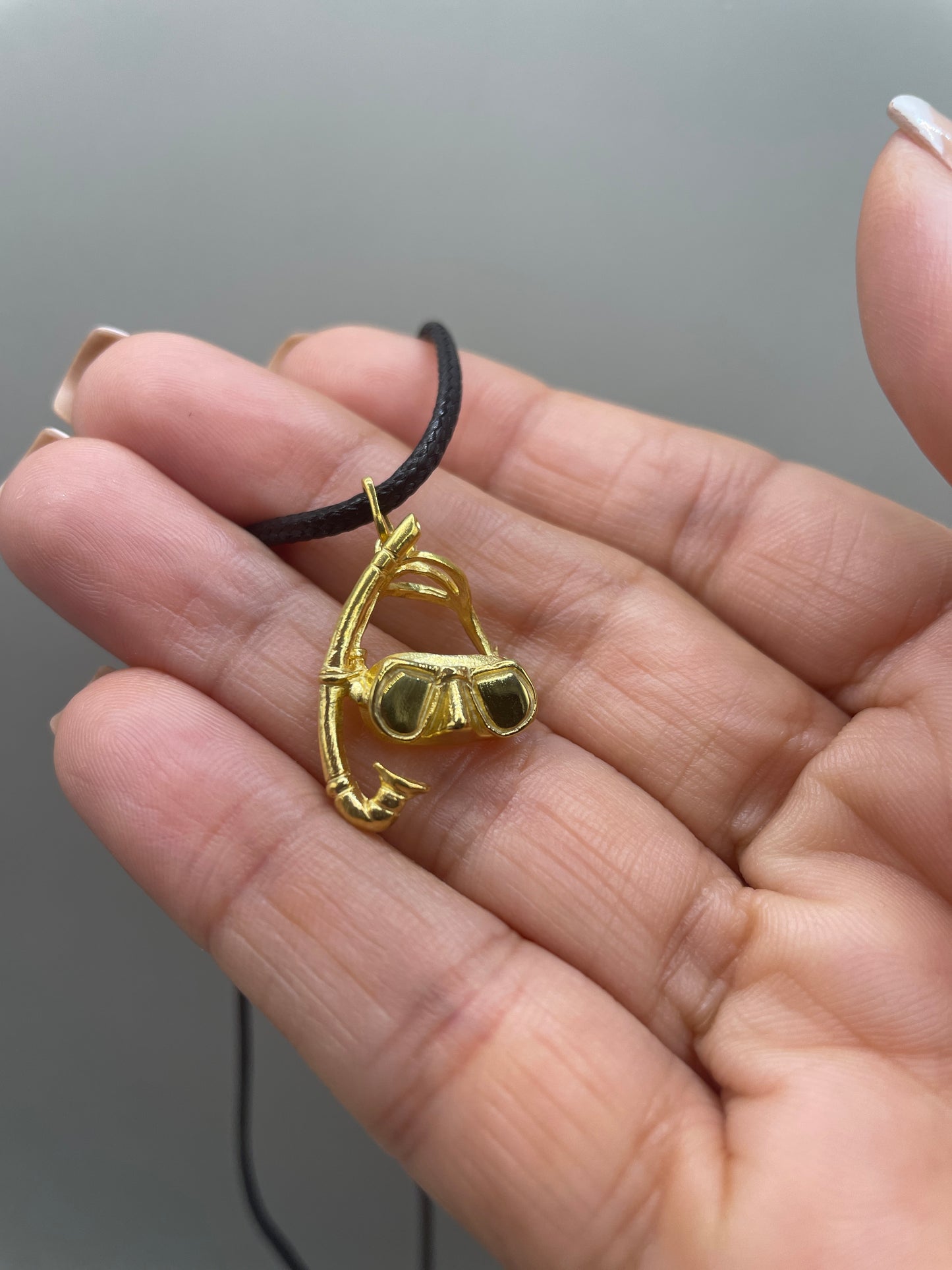 Mini Scuba Mask Necklace, 925 Sterling Silver