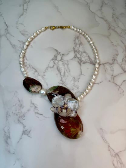Lilia Real Starfish & Preserved Flower Necklace| Handmade Ocean & Botanical Jewelry