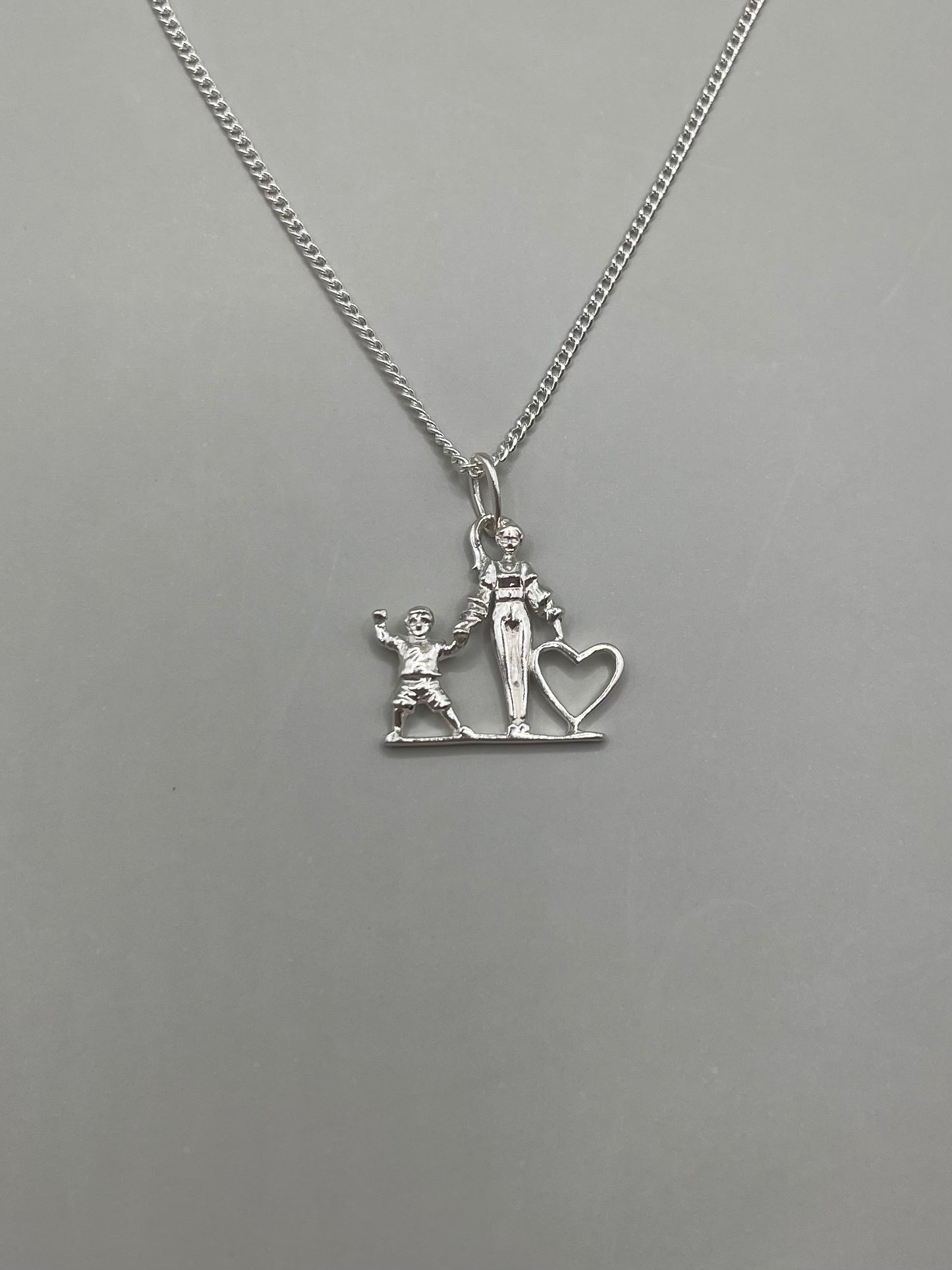 Mom and Son Necklace #2, 925 Sterling Silver