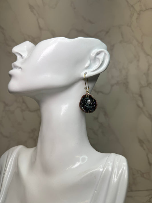 Rainbow of pearls earrings