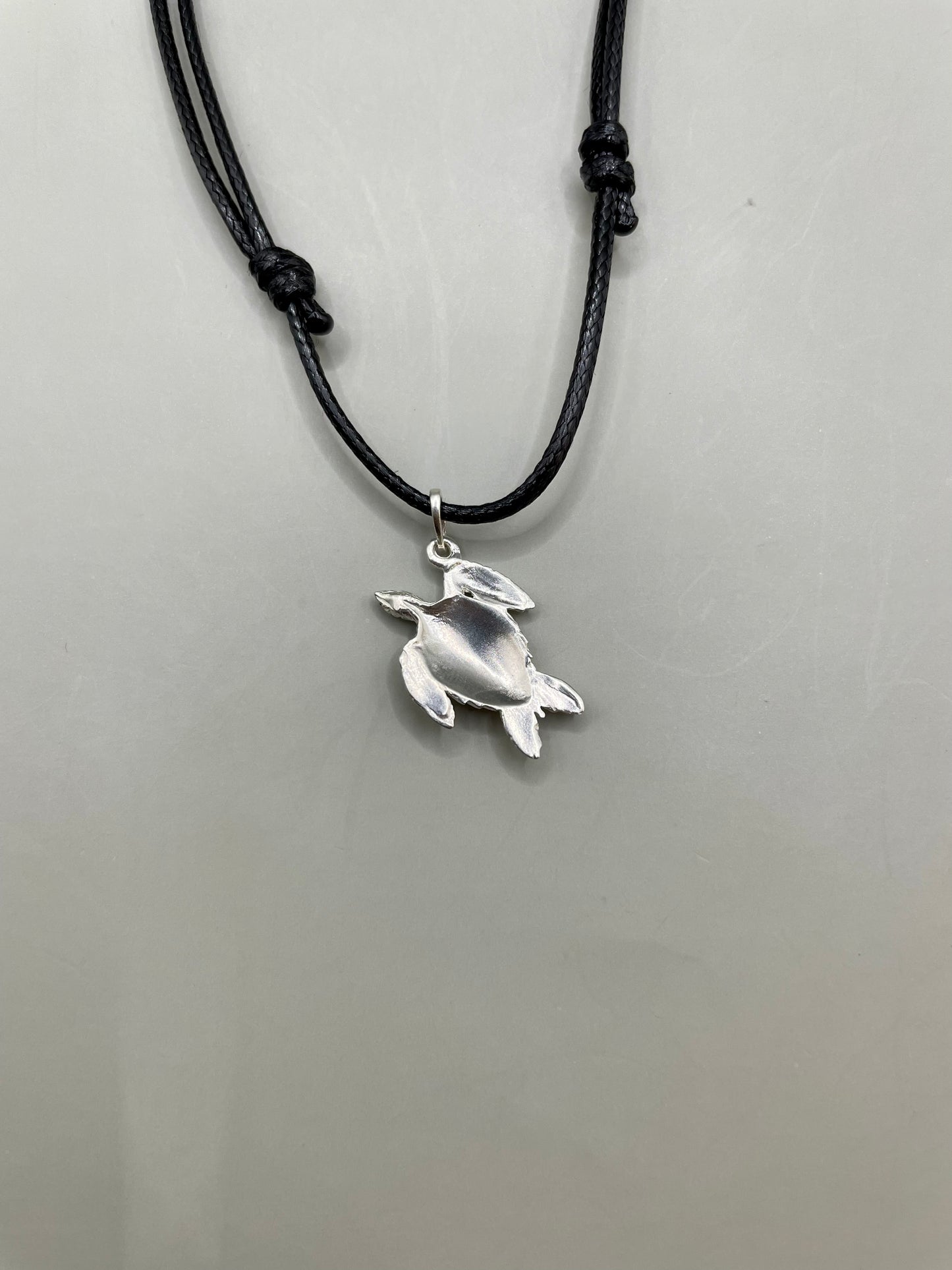 Mini Sea Turtle Pendant, Silver 925