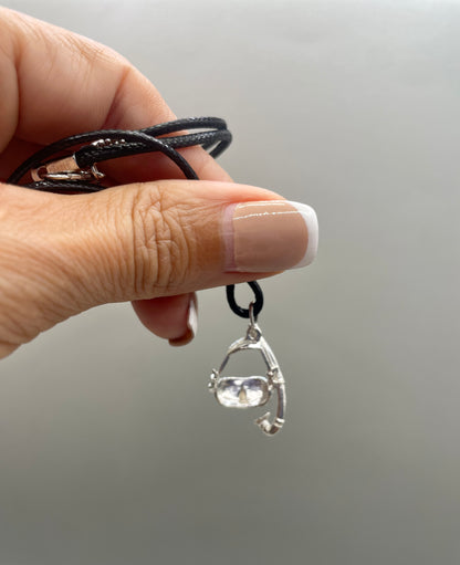 Mini Scuba Mask Necklace, 925 Sterling Silver