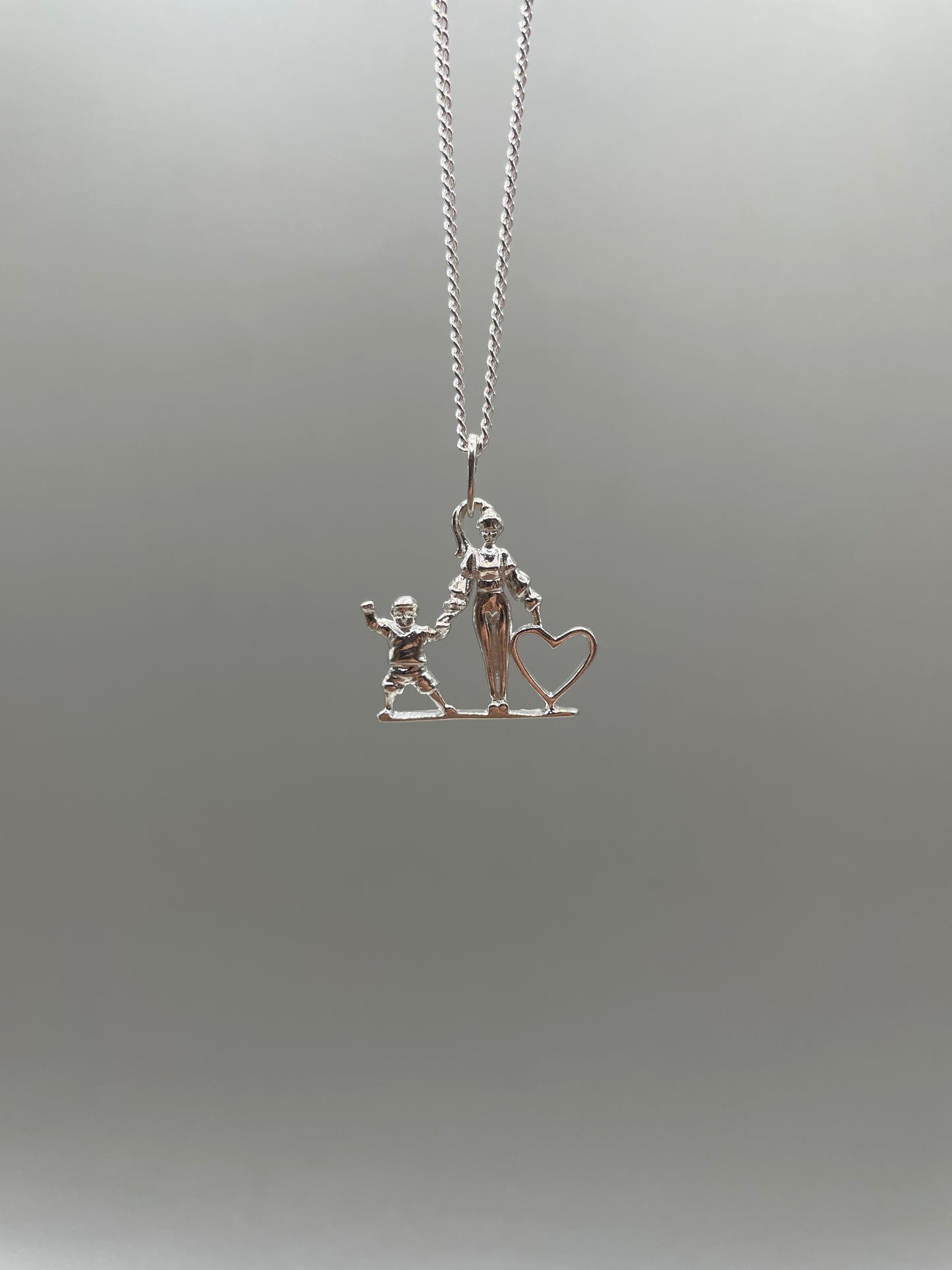 Mom and Son Necklace #2, 925 Sterling Silver