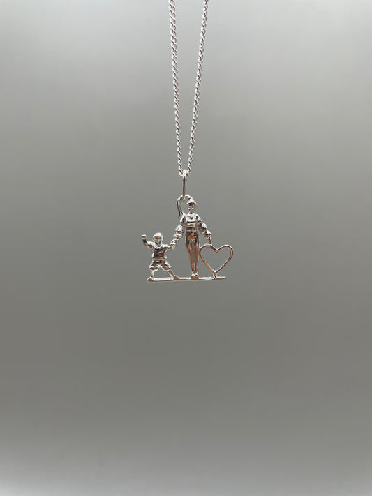 Mom and Son Necklace #2, 925 Sterling Silver