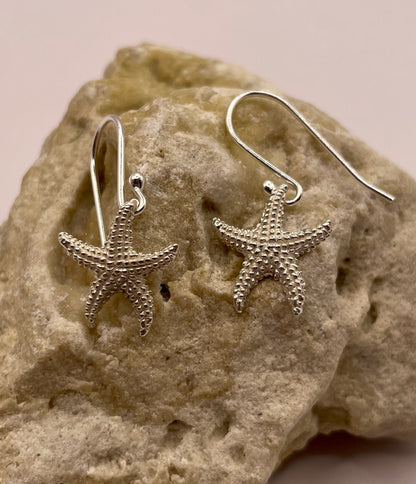 Starfish Earrings, 925 Silver