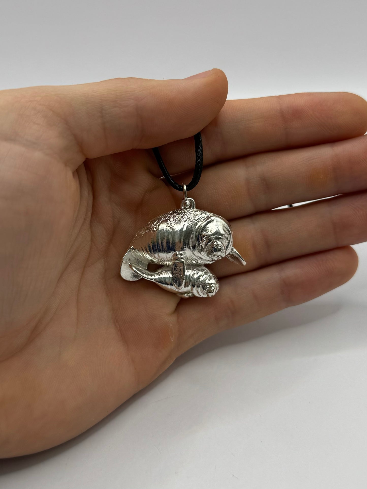 Manatee Necklace, 925 Sterling silver