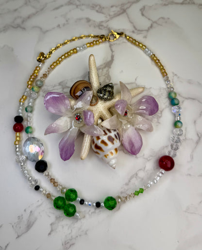 Elena Real Starfish & Preserved Flower Necklace | Convertible Hair Clip | Handmade Ocean & Botanical Jewelry