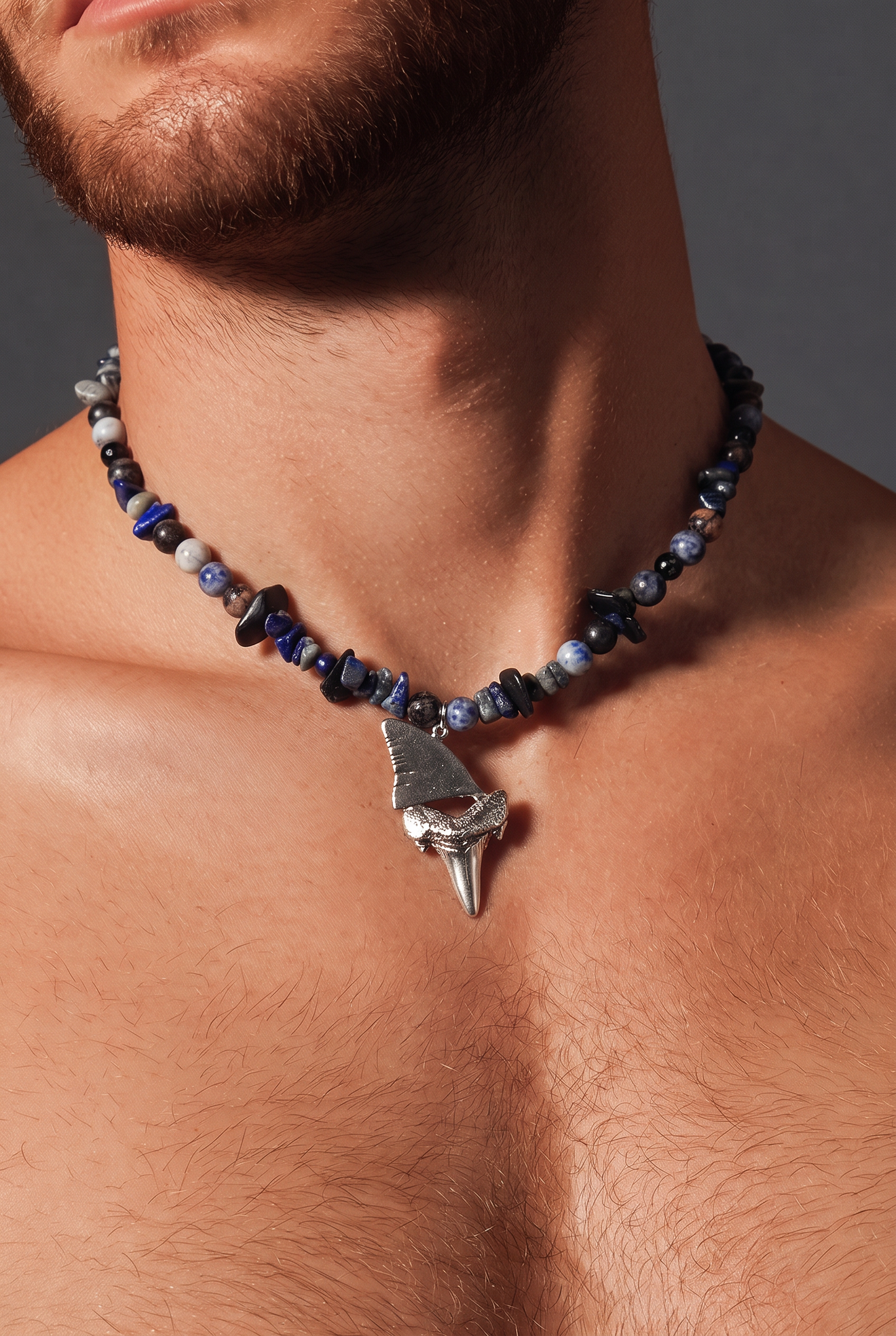 Shark Fin 925 Sterling Silver Hand Made Necklace | One-of-a-Kind Coastal Art