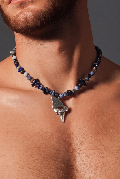 Shark Fin 925 Sterling Silver Hand Made Necklace | One-of-a-Kind Coastal Art