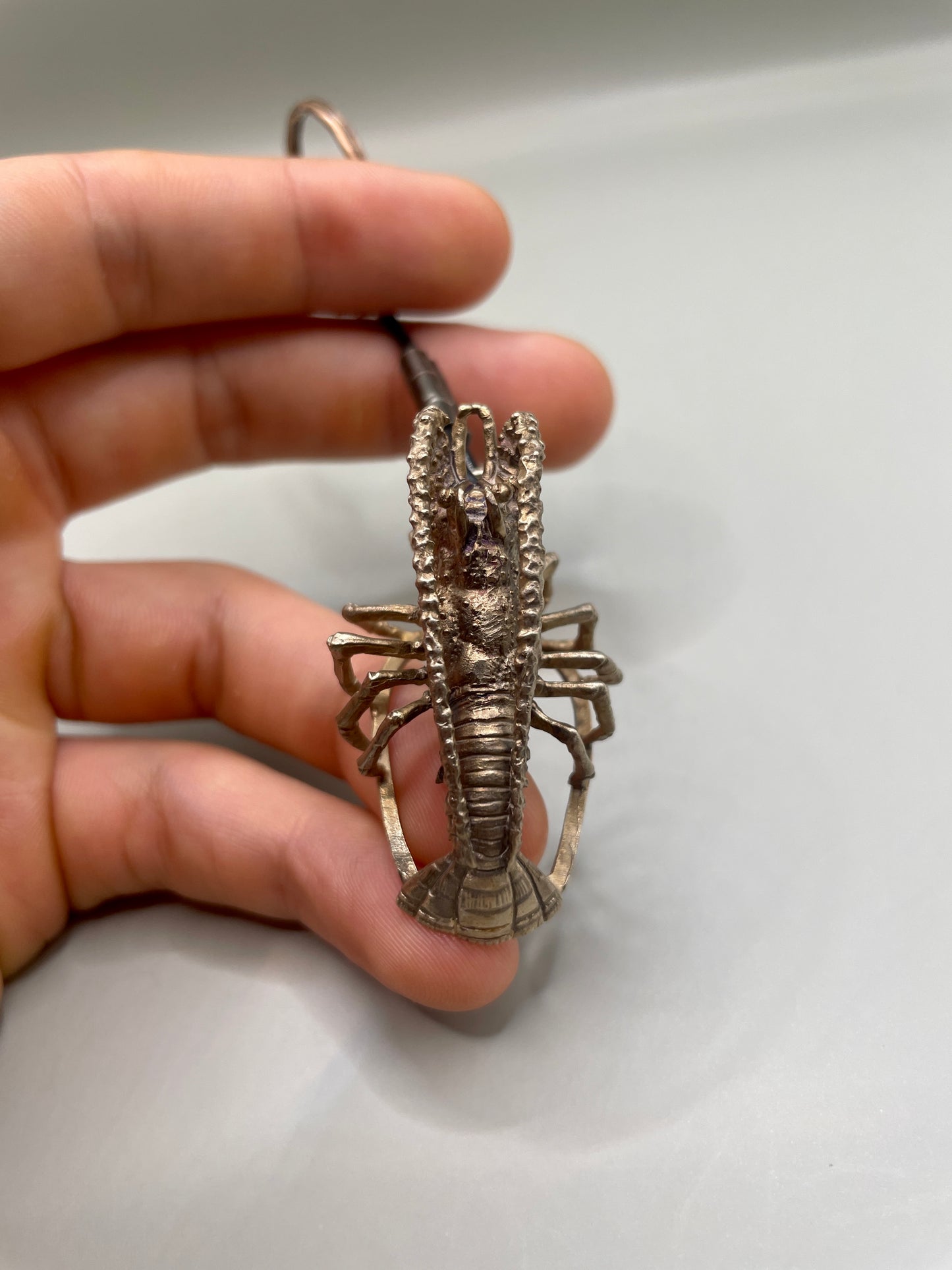 Lobster Keychain, Brass