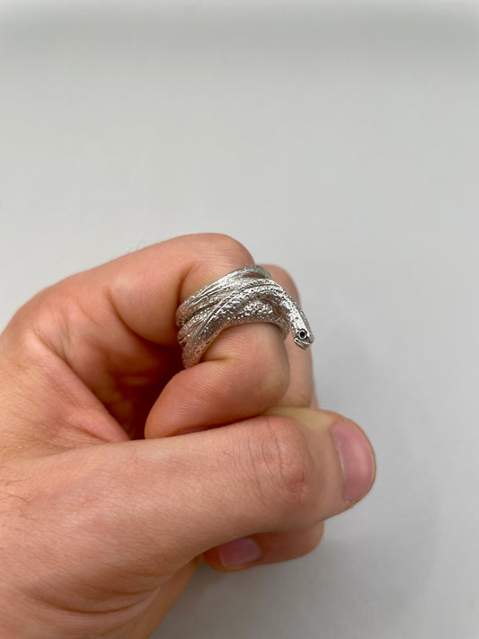 Spotted Garden Eel Ring, 925 Sterling Silver