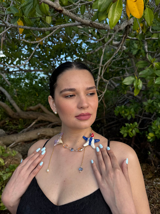 Orchid Seashell Harmony Necklace