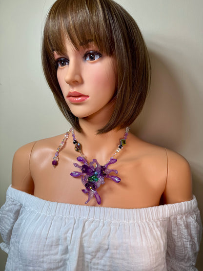 Ana Real Preserved Flower Necklace & Hair Clip | Handmade Botanical Jewelry | Multifunctional Floral Art