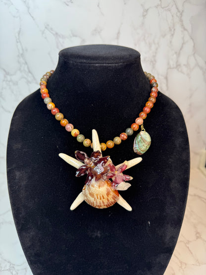 Cristina Real Starfish & Preserved Flower Necklace| Handmade Ocean & Botanical Jewelry