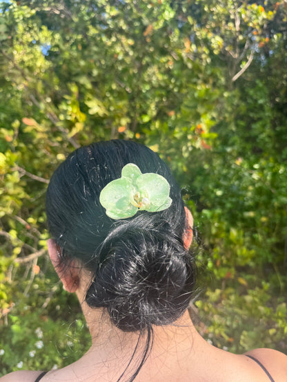 Mint Orchid Pearl Hairpin