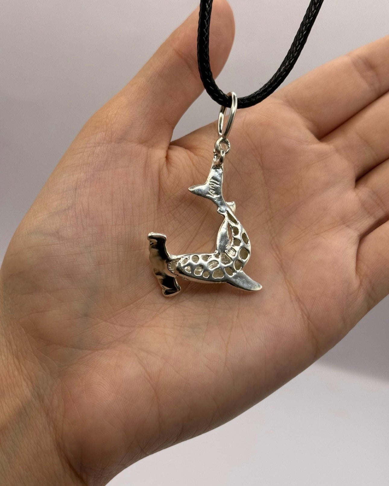 Hammerhead Shark Necklace Crafted in 925 Sterling Silver Shark Jewelry for Women and Men Handmade Jewelry Sea Ocean Animal Necklace