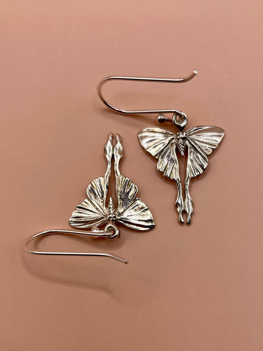 Mini Moonlight Butterfly Earrings, 925 Sterling Silver