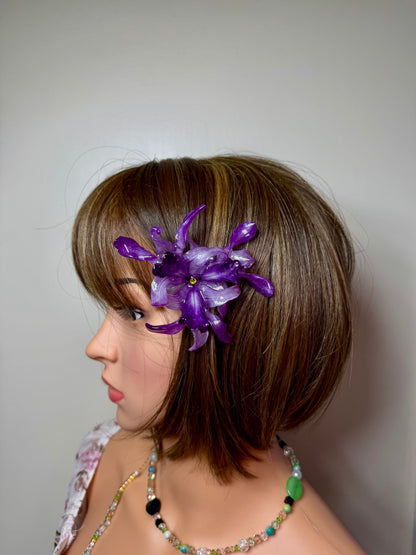 Armonía Floral Real Preserved Flower Necklace & Hair Clip | Handmade Botanical Jewelry | Multifunctional Floral Art