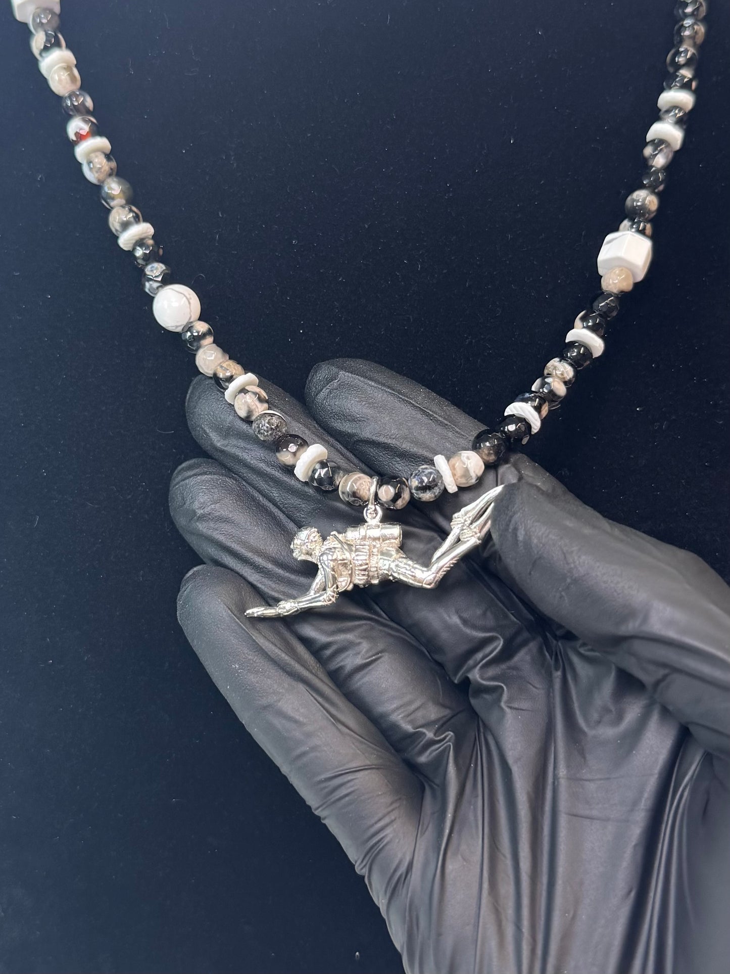 Scuba diver 925 Sterling Silver Hand Made Necklace | One-of-a-Kind Coastal Art
