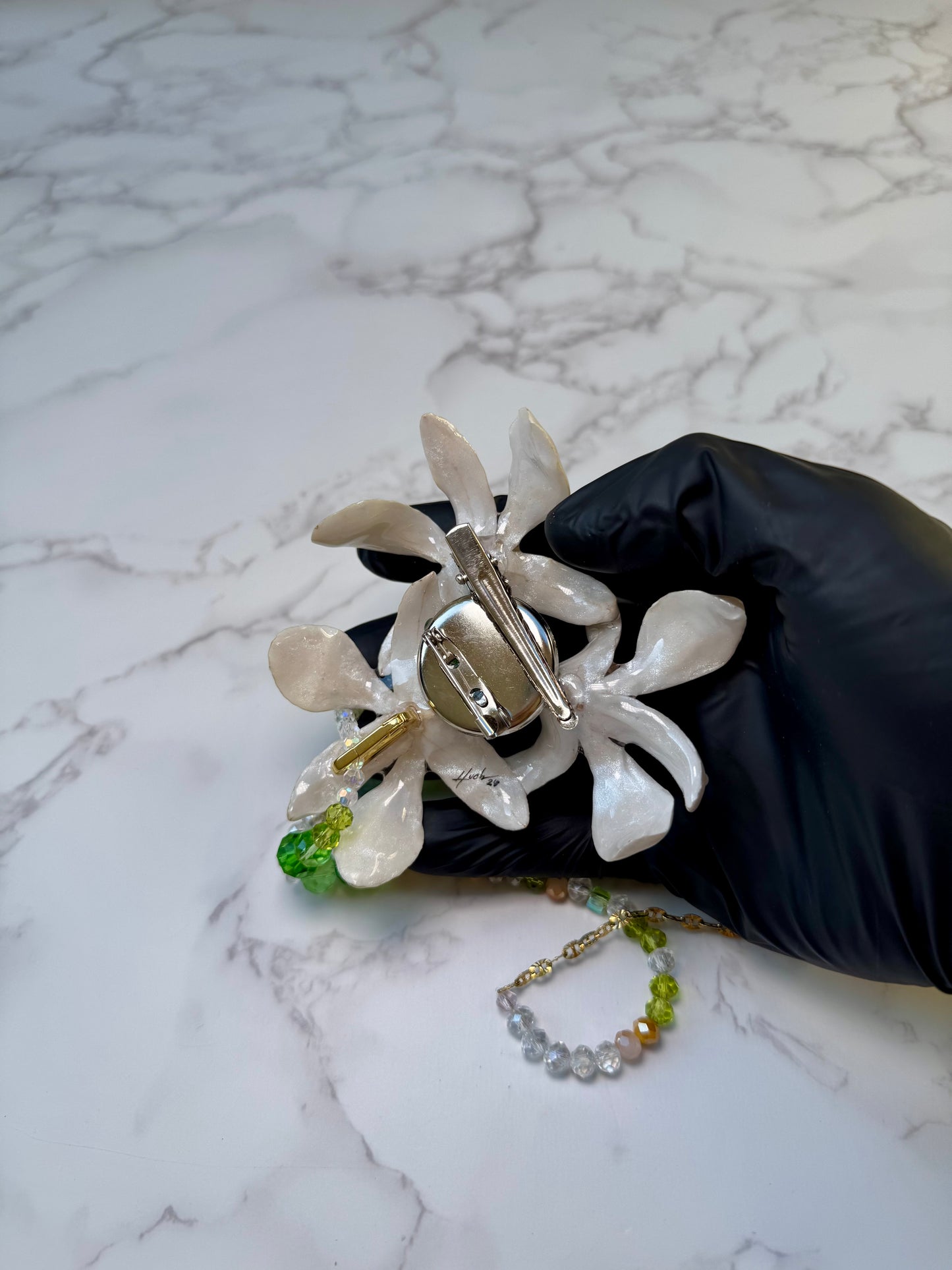 Ivory Orchid Sunrise Necklace