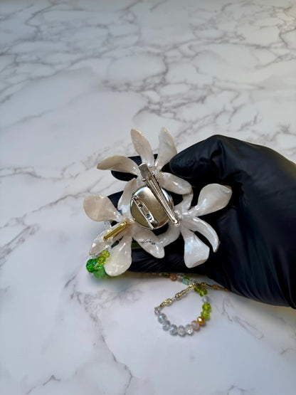 Ivory Orchid Sunrise Necklace