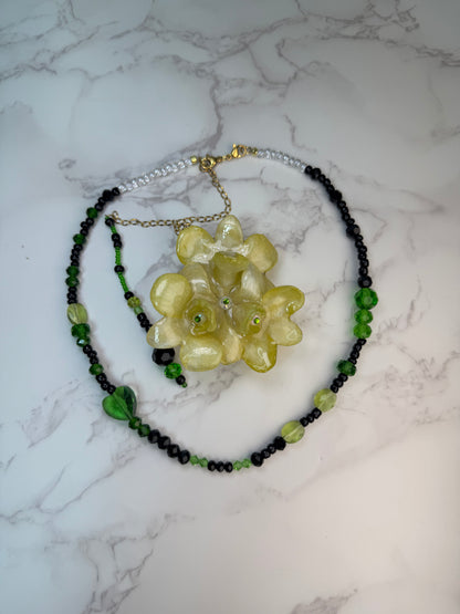 Ida Real Preserved Flower Necklace & Hair Clip | Handmade Botanical Jewelry | Multifunctional Floral Art